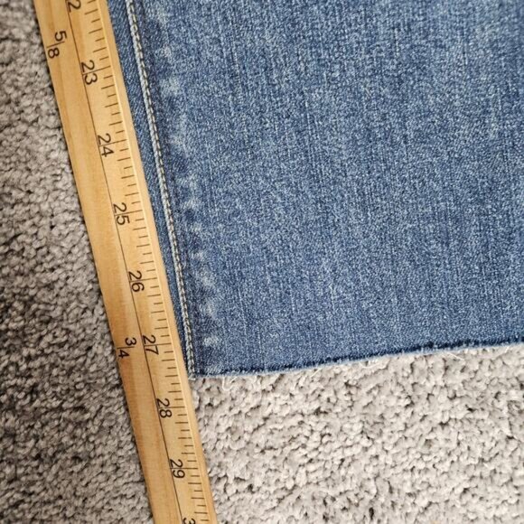 Madewell Jeans Womens 30X27.5 (Tag 28X34) Blue Rail Straight Grunge Boho - Picture 9 of 11